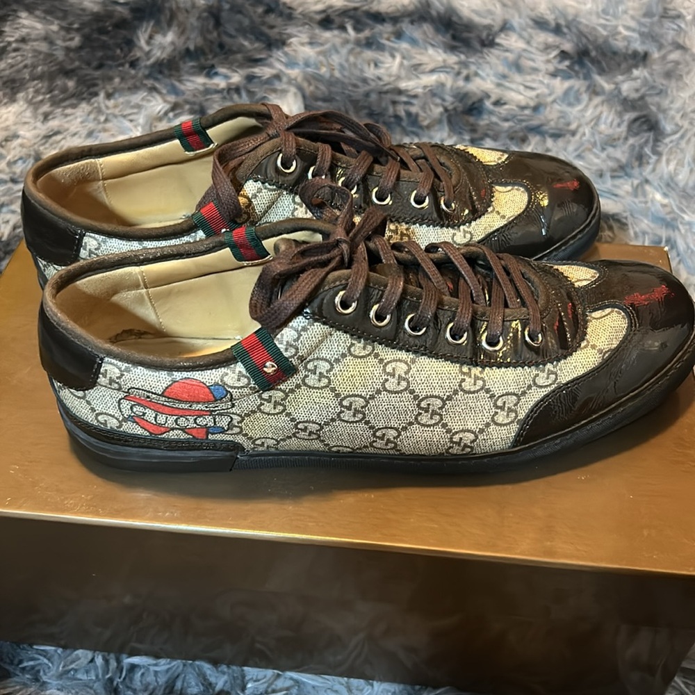 Gucci  GG Plus Love Sneakers Men Size 8 (Authentic)